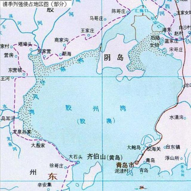 青岛胶州湾位于黄海中部,山东半岛的东南东部以崂山山脉为依靠,南面又