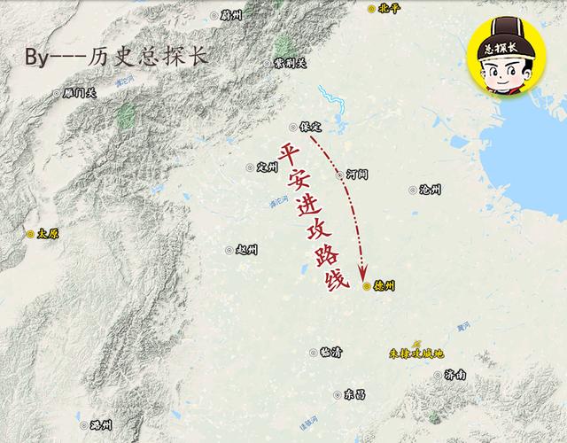 原创地图上的战争:靖难之役第二年朱棣有多惨?两次攻城接连溃败