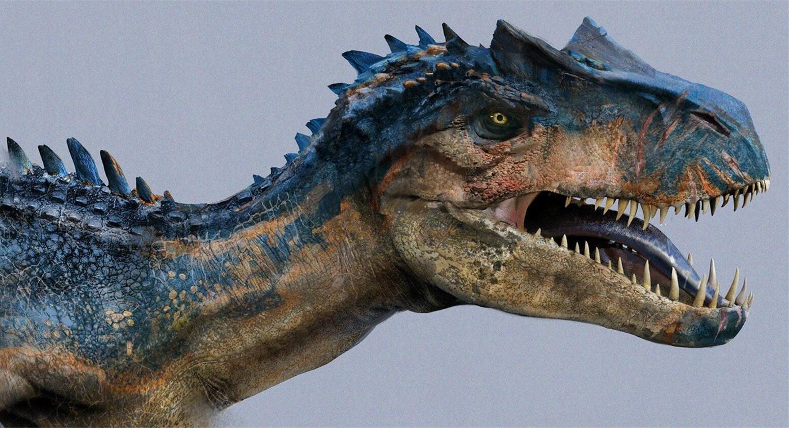 原创侏罗纪世界系列异特龙对比霸王龙是假王它才是侏罗纪霸主