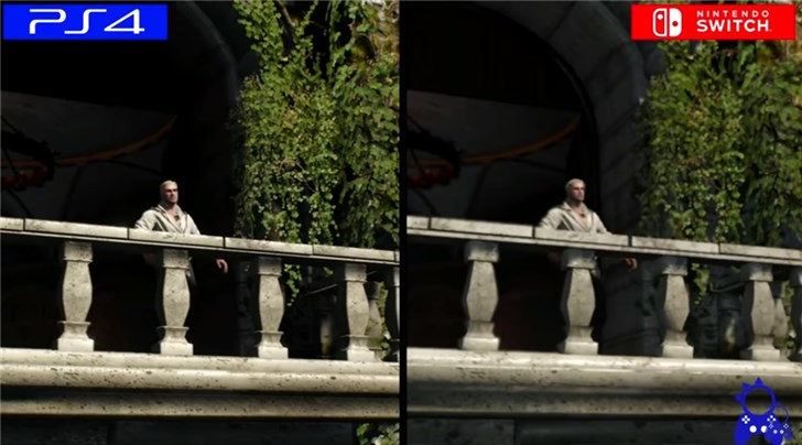 《巫师3》NS版与PS4版画面对比：帧数稳定画质略差_Switch