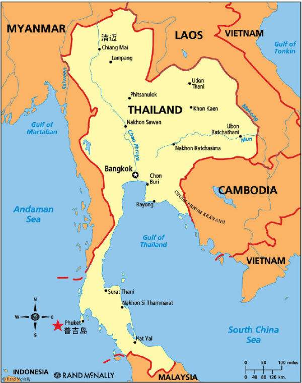 泰国地理位置