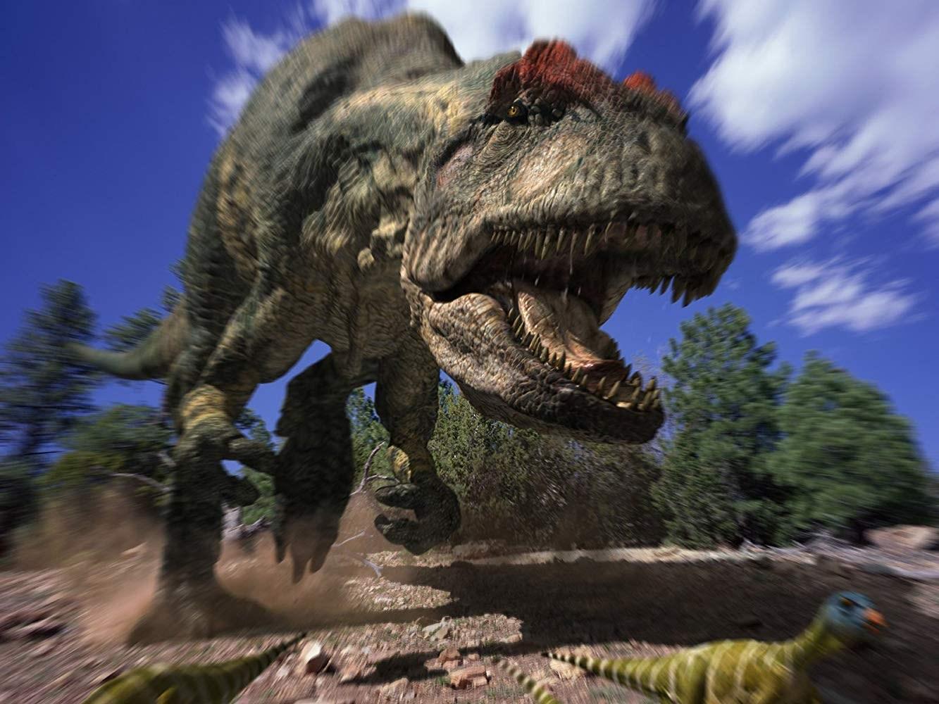 原创侏罗纪世界系列异特龙对比霸王龙是假王它才是侏罗纪霸主