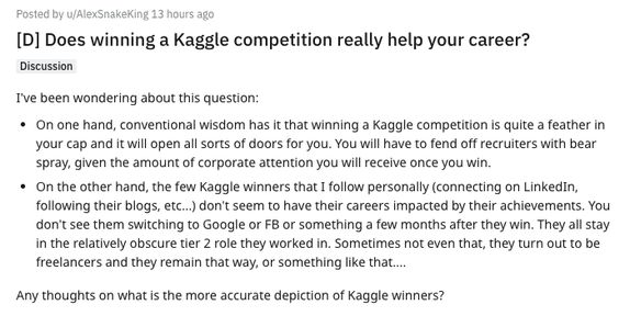 我要这金牌有何用：Kaggle竞赛成绩真能「保送」谷歌、FB吗？