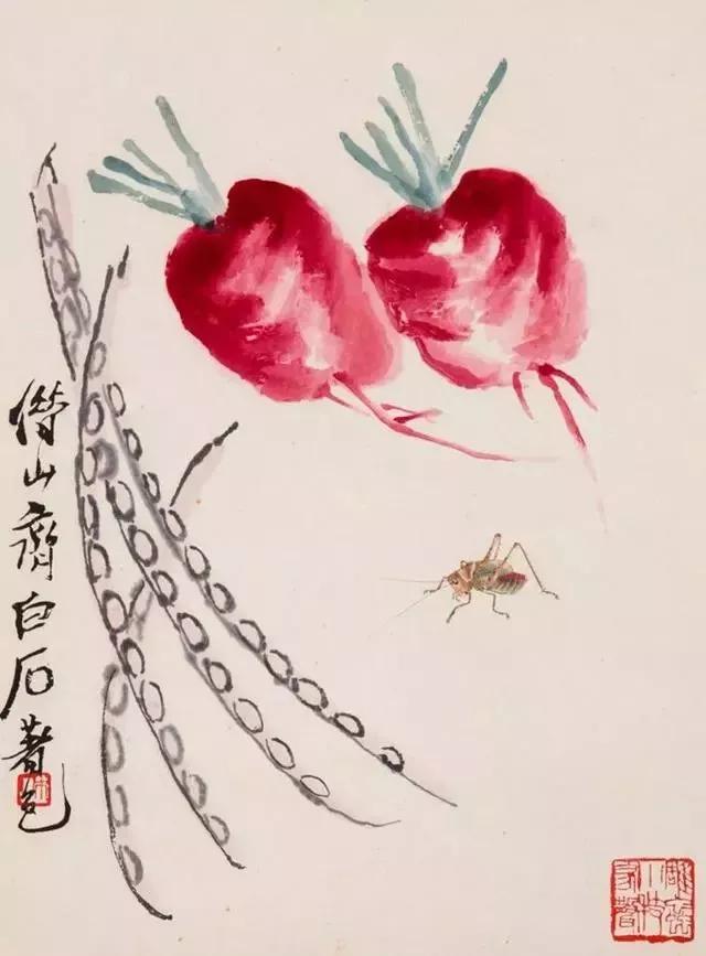 名家们画的瓜果蔬菜,把中国画的韵味完完全全表达出来