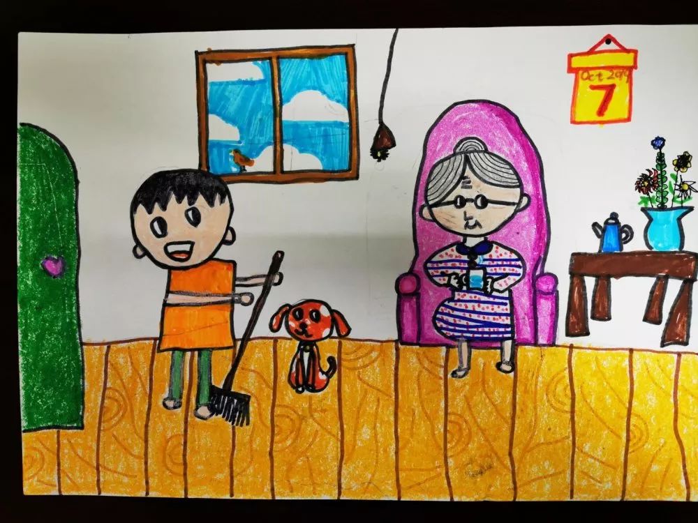 如画所示: 只要用心,从身边小事做起,还可以为他们做很多:扶爷爷奶奶
