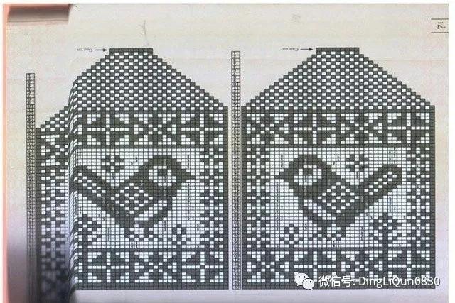 针织图解37个提花图案适用于编织或刺绣