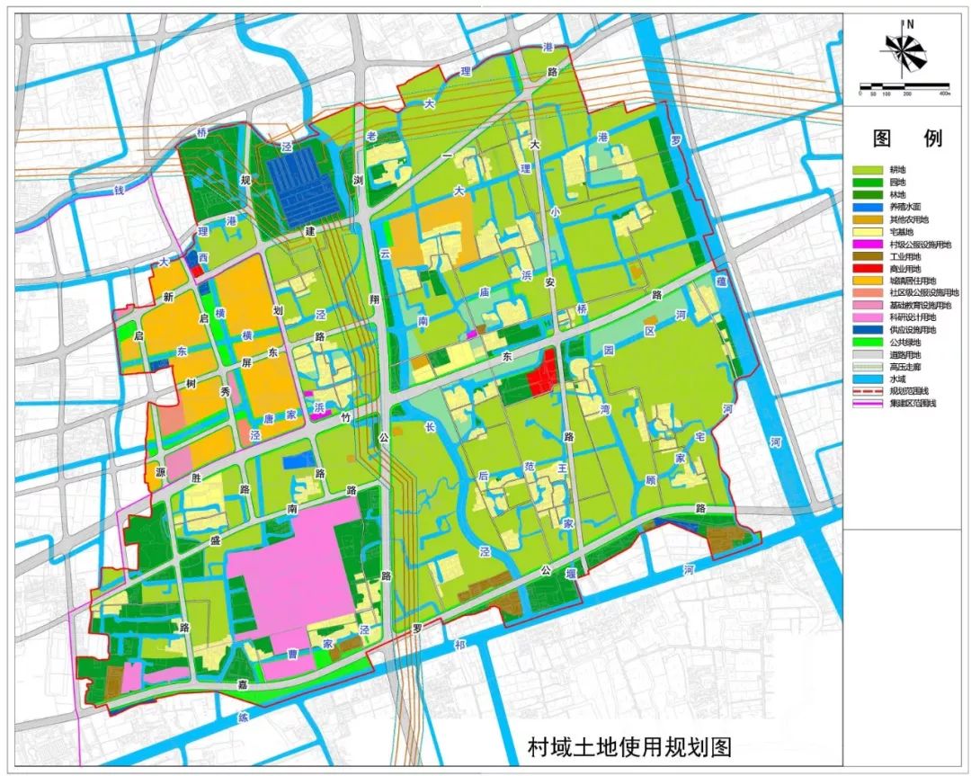 综合考虑市政基础设施配套难度,村民意愿等,确定小庙村农村居民点以"