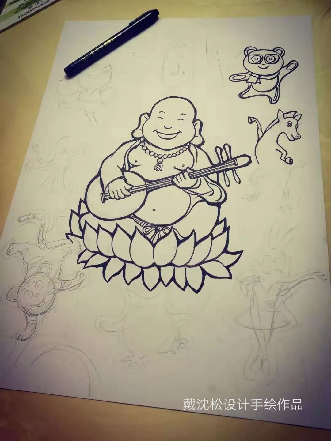 【名师│每天一作品】视觉插本设计手绘—《佛系生活2