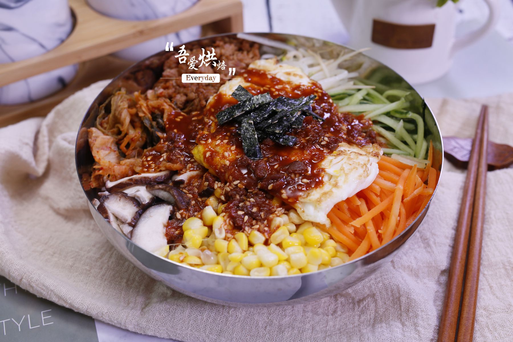 菜品拍摄日常-韩国拌饭_lichong557-站酷ZCOOL