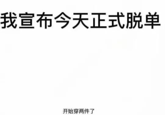是这个意思小编说的脱单