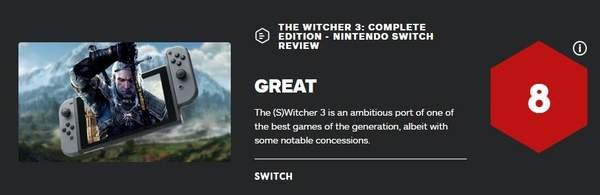 Switch版《巫師3》IGN 8分 畫質宛若上時代，勝在便攜 遊戲 第1張