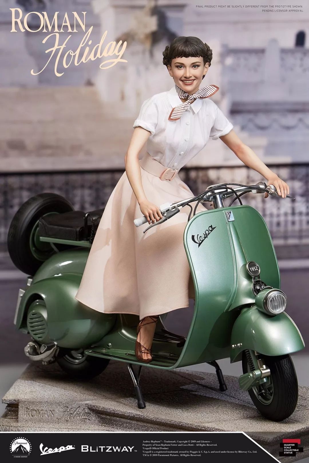 新品预定 blitzway:1/4罗马假日-安妮公主(奥黛丽·赫本)套装&vespa