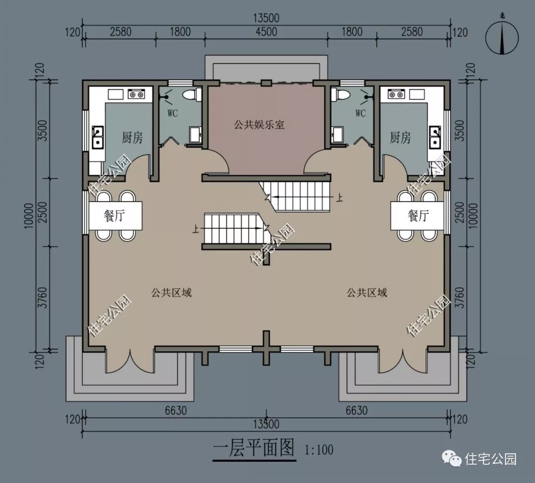 10×13米三层双拼小户型,想建中式雅宅,当然也不能少露台