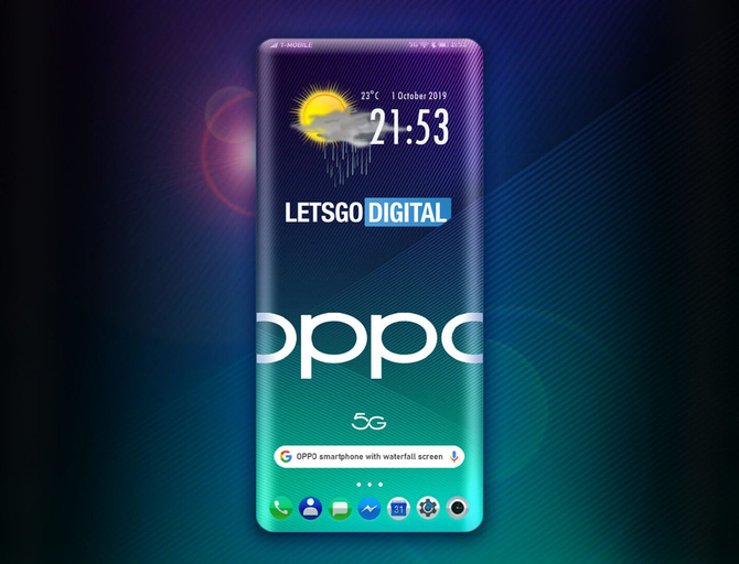 OPPO全新专利曝光：屏下摄像头+3D瀑布屏真全面屏！