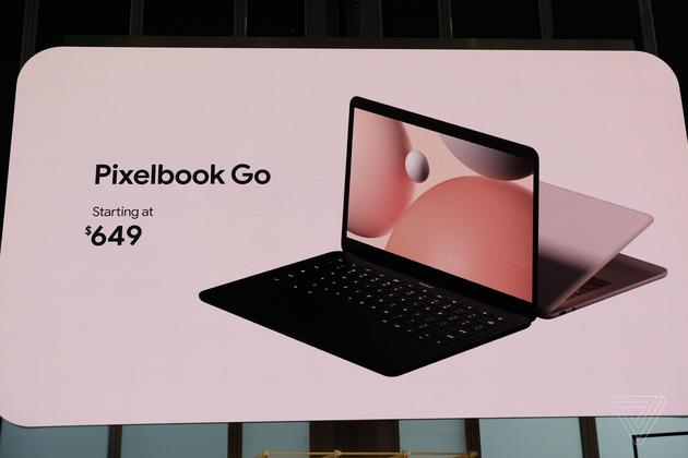 谷歌发布pixelbook go笔记本:售649美元起