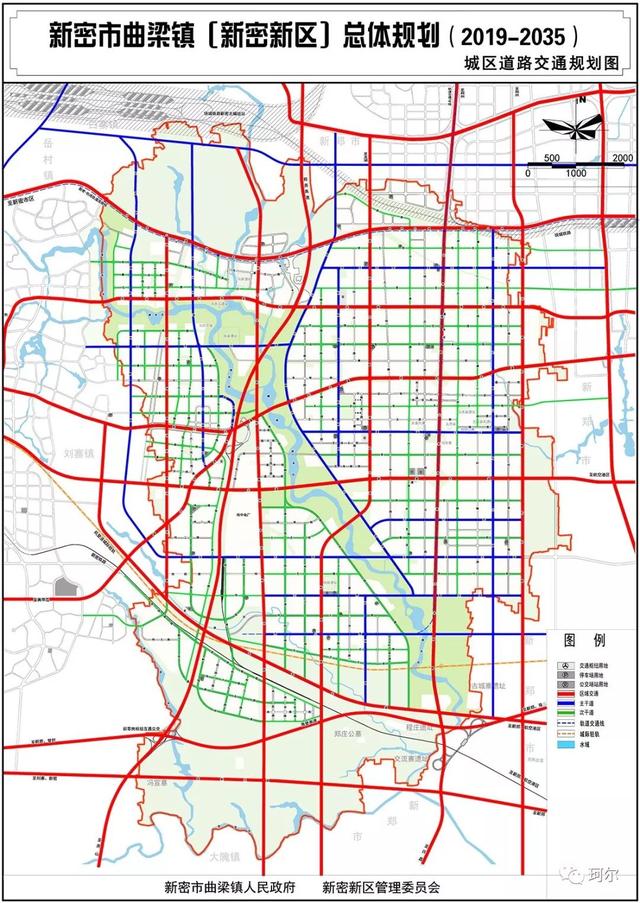 新密新区城区道路交通规划图