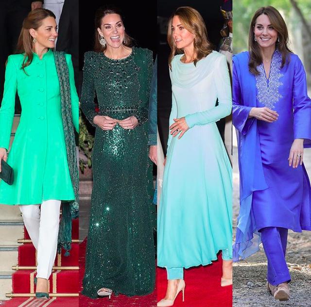 英王室墨绿主题着装比赛梅根输了，凯特像一国王妃，梅根更像网红
