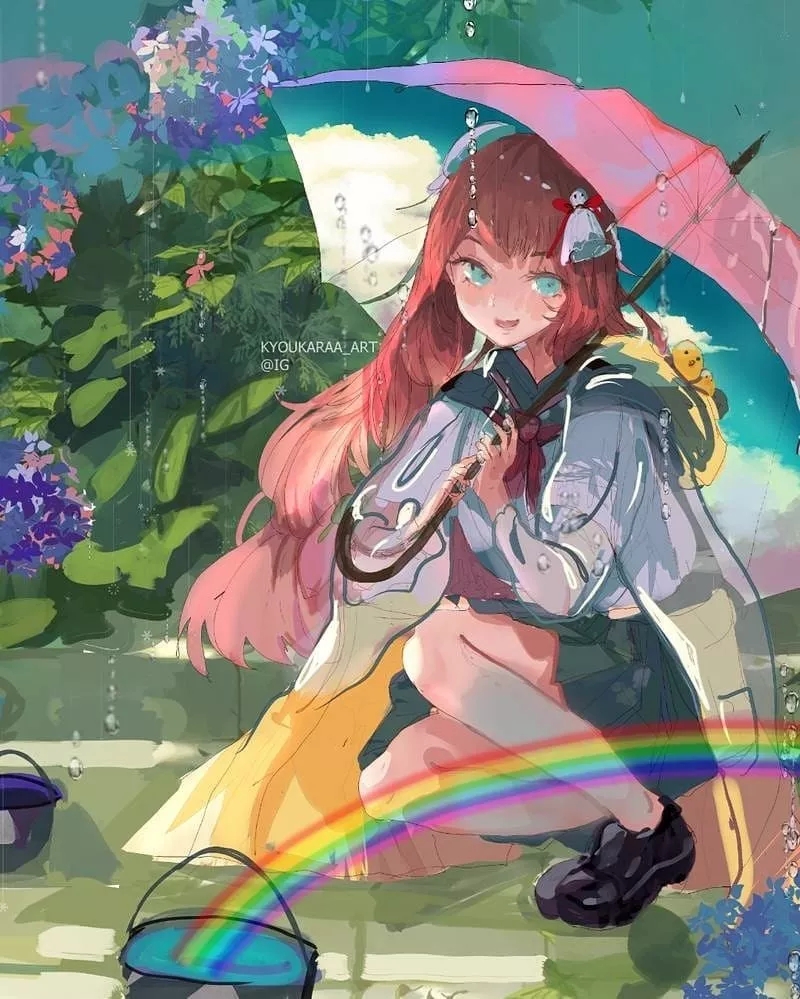 拥有透明玻璃质感的手绘美少女,万千少男少女的梦