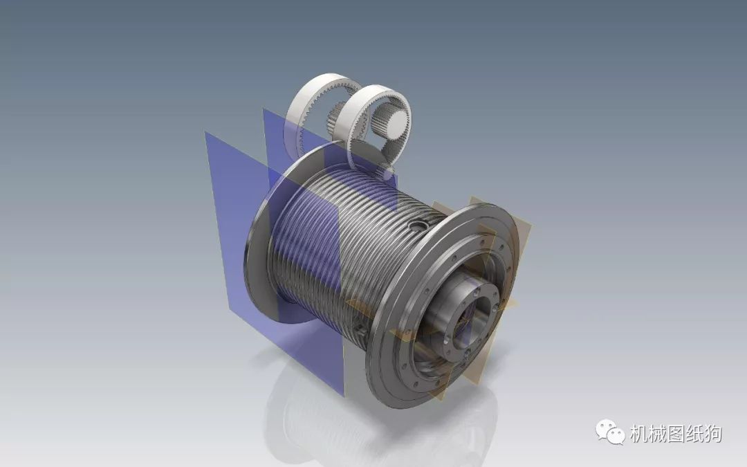 【工程机械】hydraulic winch液压绞车3d图纸 igs格式