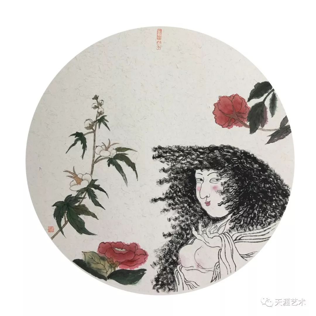 如花绽放青年女画家王霞风情小品微展天涯艺术1217期