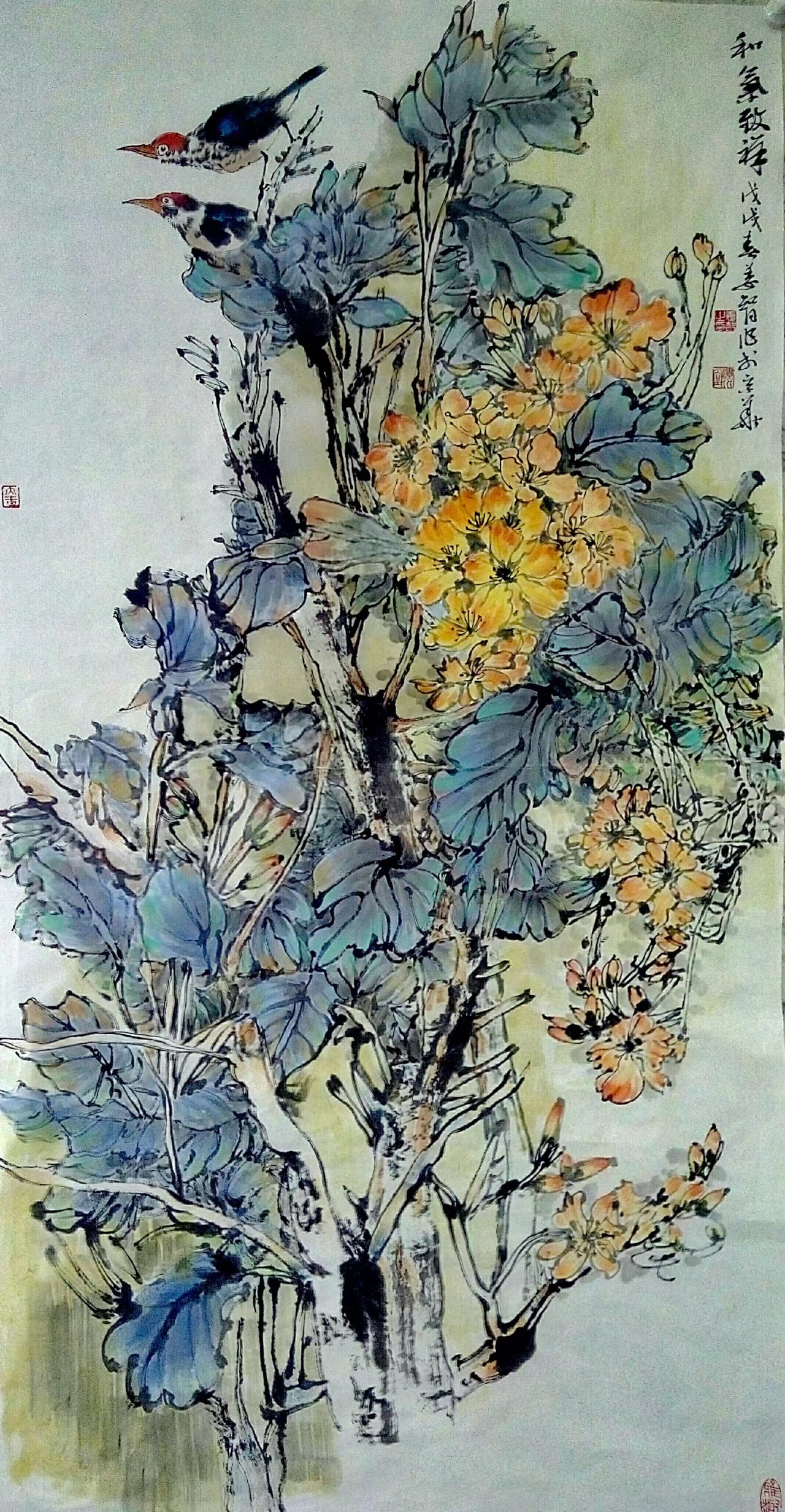 境由心造实力派画家姜智大景花鸟画作品欣赏