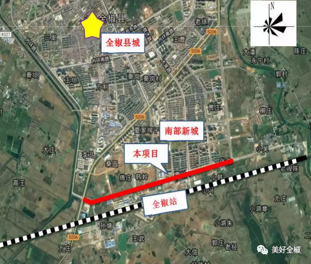 全椒县站前路道路改造工程 全长2.82公里, 工程总造价9780万元.