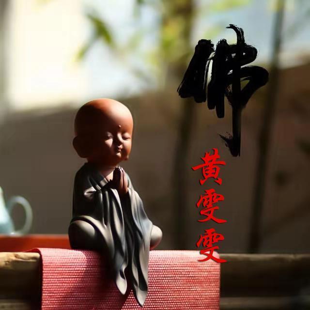 佛系智慧小和尚系列微信姓氏头像,佛在心中,人在福中