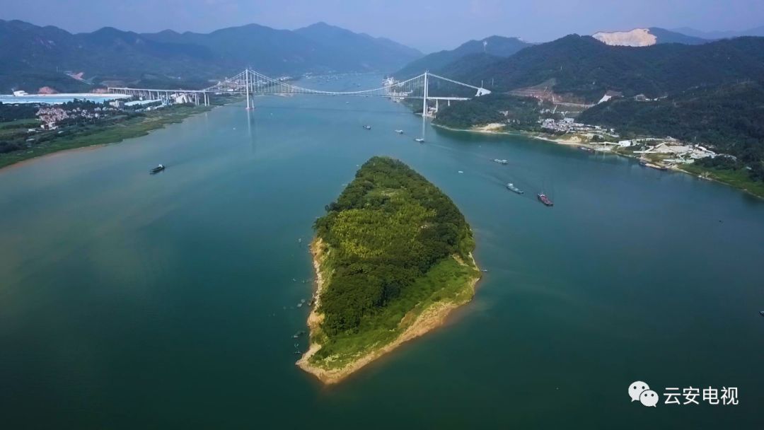 云浮《都杨金鱼沙岛》风景很秀美,小鸟成群飞~_西江