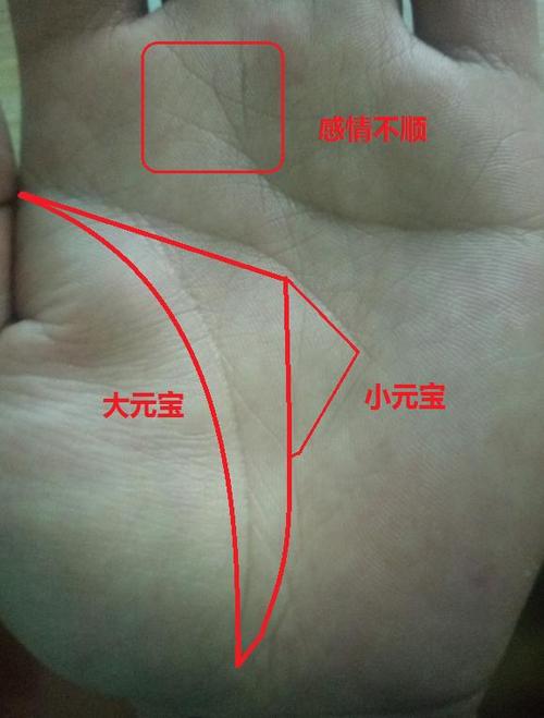 手相有元宝纹，豪车豪宅应尽应有