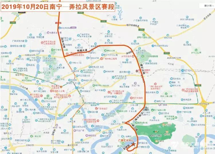 南宁—马山弄拉赛段比赛线路图
