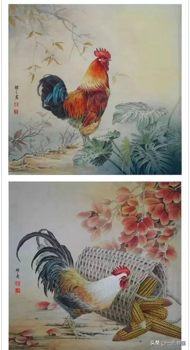 孙锡之工笔花鸟国画欣赏