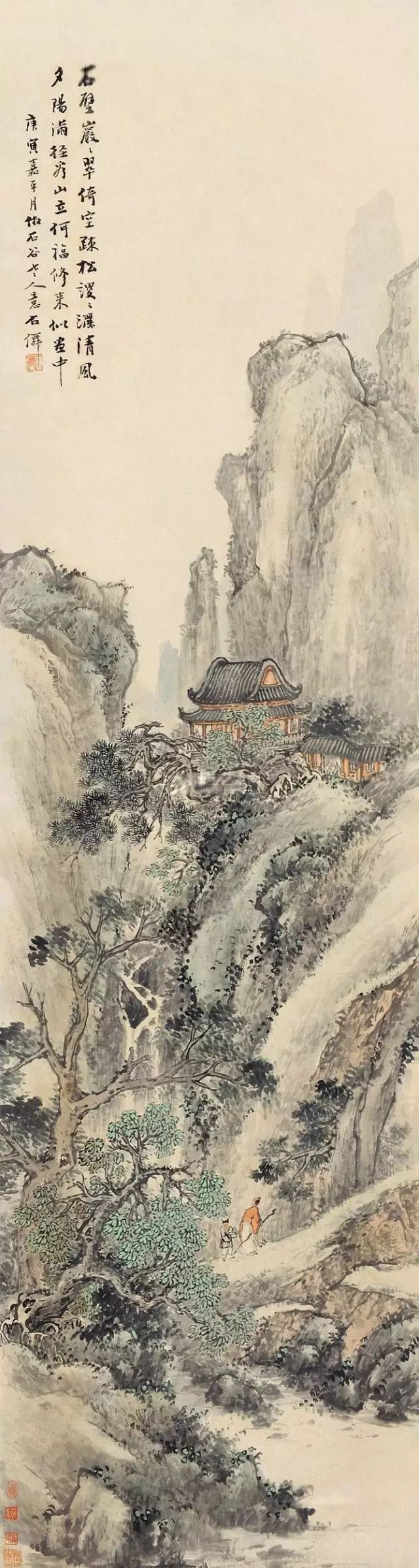 著名画会"萍花书画社,与吴大徽,顾若波,胡公寿,钱慧安,倪墨耕,吴秋农