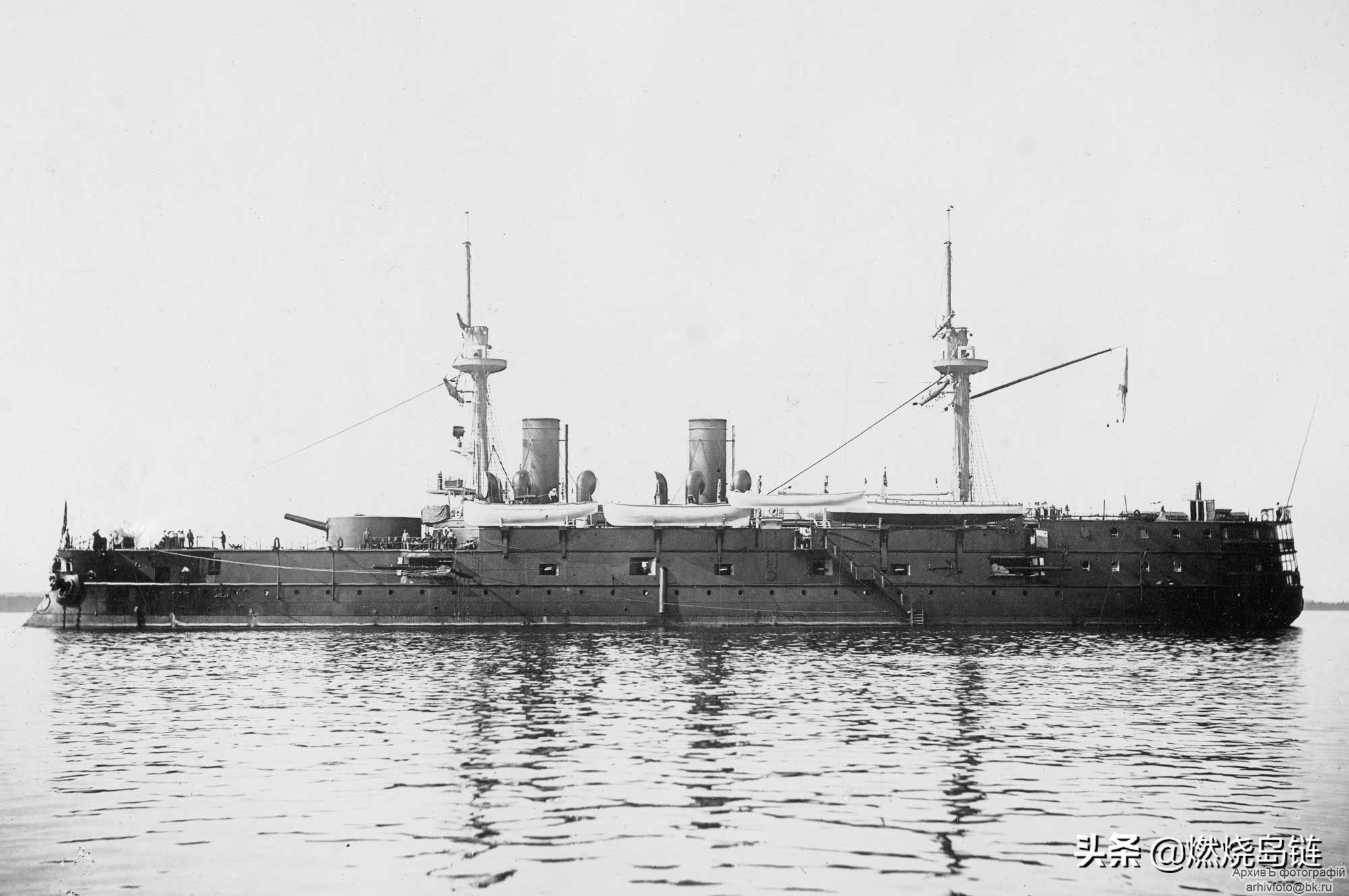 日俄战争中沙俄第三太平洋舰队旗舰尼古拉一世号岸防战列舰