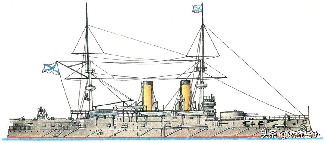 日俄战争中沙俄第三太平洋舰队旗舰"尼古拉一世"号岸防战列舰