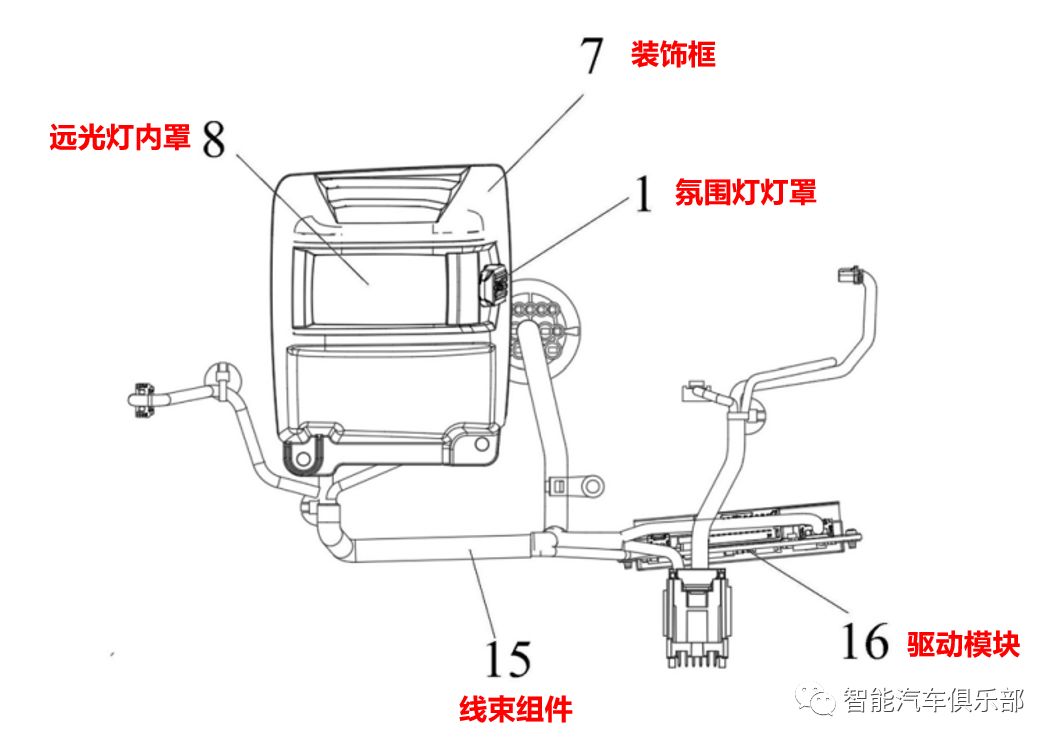 图 前灯总成第一视角结构图图 前灯总成第二视角结构图以上方案可以