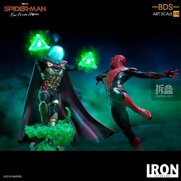 IronStudios《蜘蛛侠：英雄远征》蜘蛛侠Spider-Man黑红战衣1:10雕像