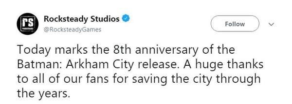 《蝙蝠侠：阿甘之城》迎发售8周年官方发推纪念致谢_卡姆