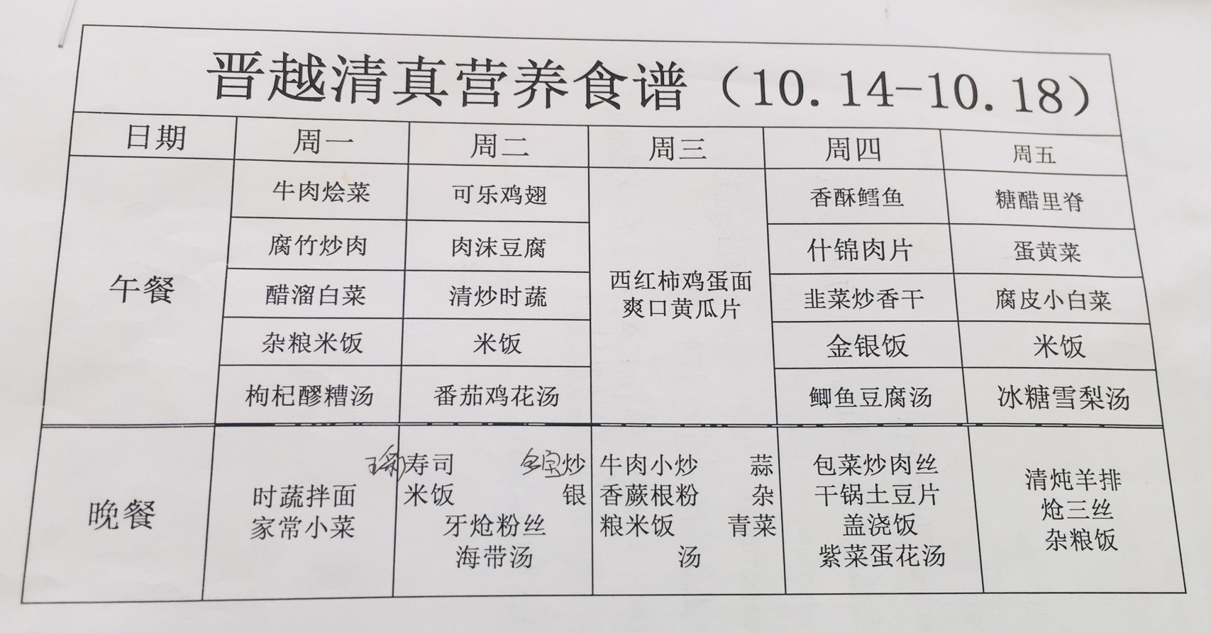 每天的食谱也会被写在托管机构室内的小黑板上.