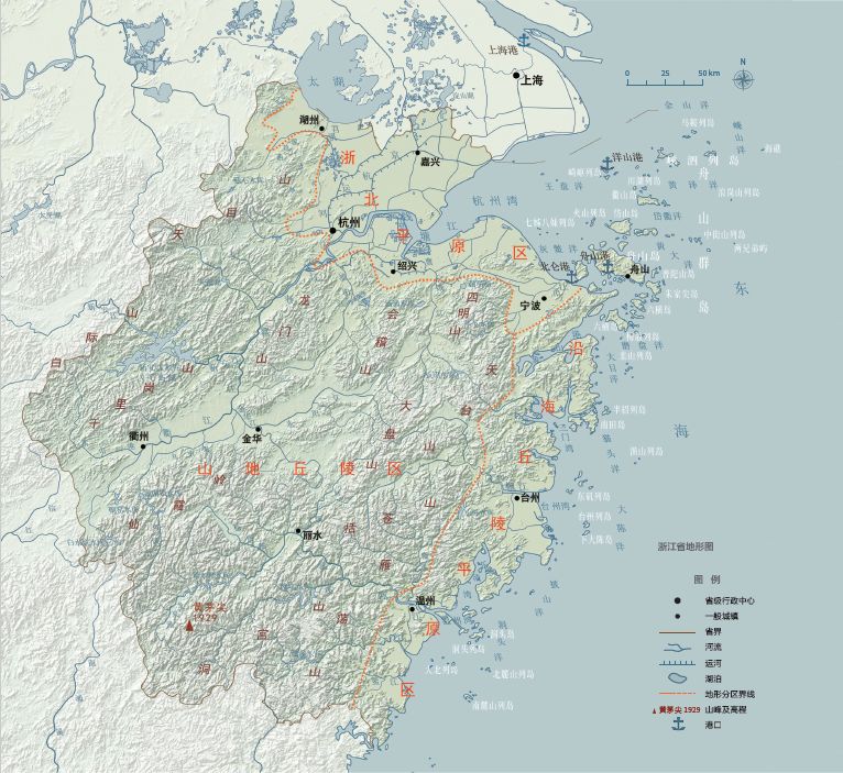 但实际上,浙江的土地面积却小的可怜:仅10万平方千米的面积中,有70%是