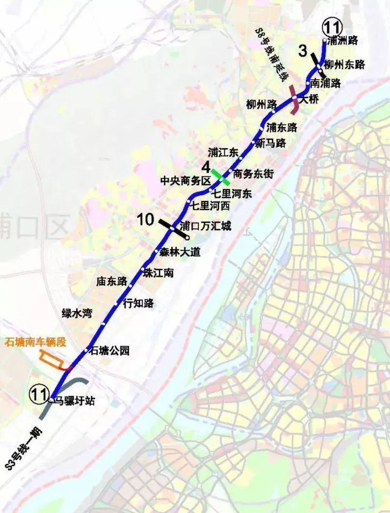 南京地铁7号线位于长江南岸 线路全长35.