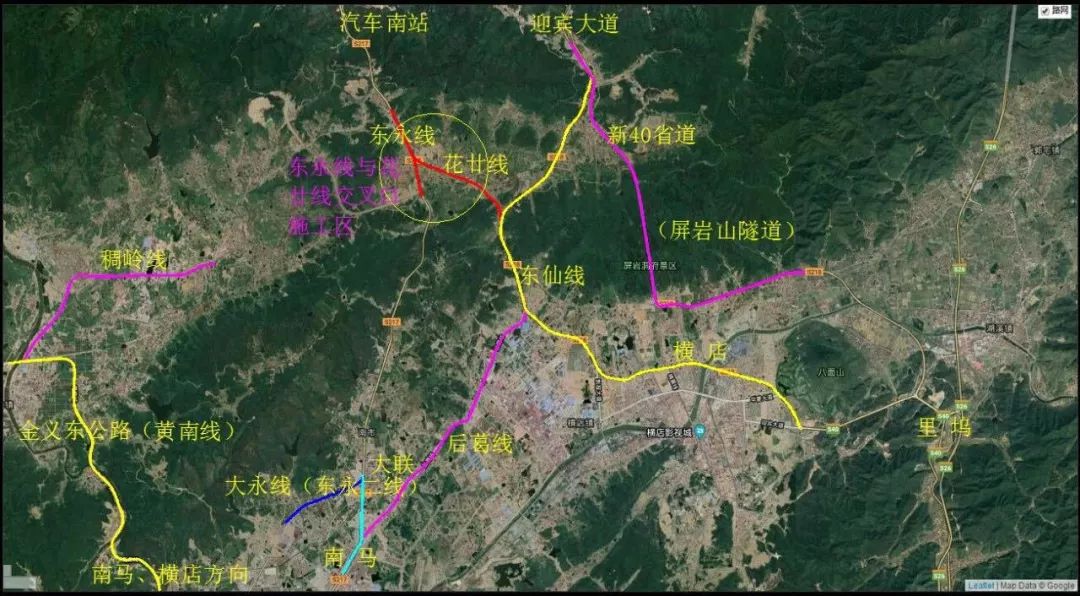 s217东永线这个路口将进行改造施工南马横店的司机请注意