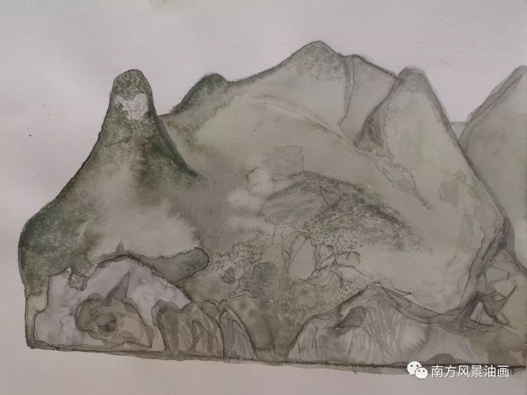 文瑶《山2 纸本 25x30cm 2018年文瑶《兴坪