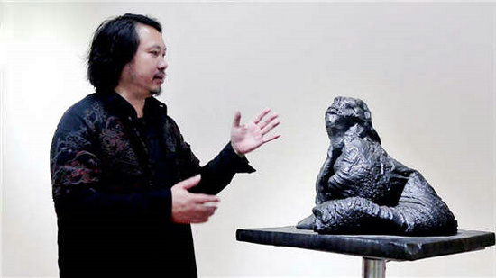 《鸿蒙涅槃》曾圣雕塑首场发布会在河北美院成功举办