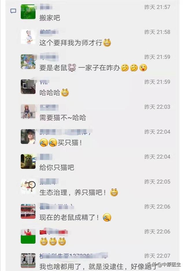 医生家进了老鼠求助朋友圈,朋友圈一片欢腾,争着献策