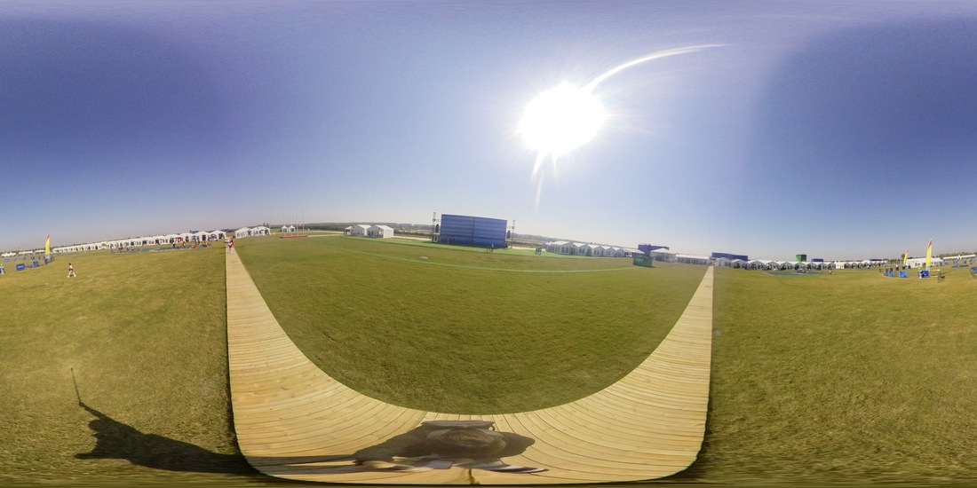 360度全景探秘军运会跳伞项目现场切身体验赛场气氛