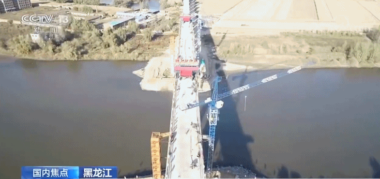 牡丹江特大桥128米连续梁顺利合龙牡佳高铁建设取得重要进展