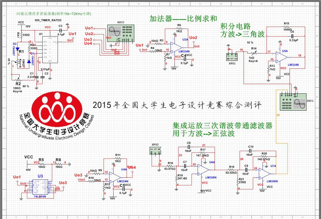 全国大学生电子设计竞赛综合测评题 *集成555定时器 *基本rs触发器 *