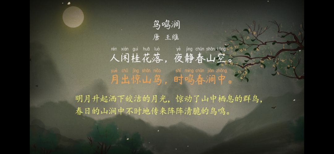 语文大师鸟鸣涧唐王维