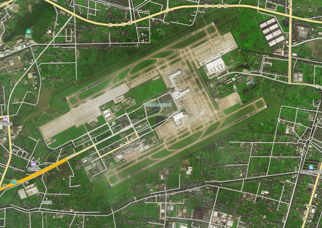 萧山机场及其周边也就是说,未来机场主要是向南北两侧扩建,因此涉及