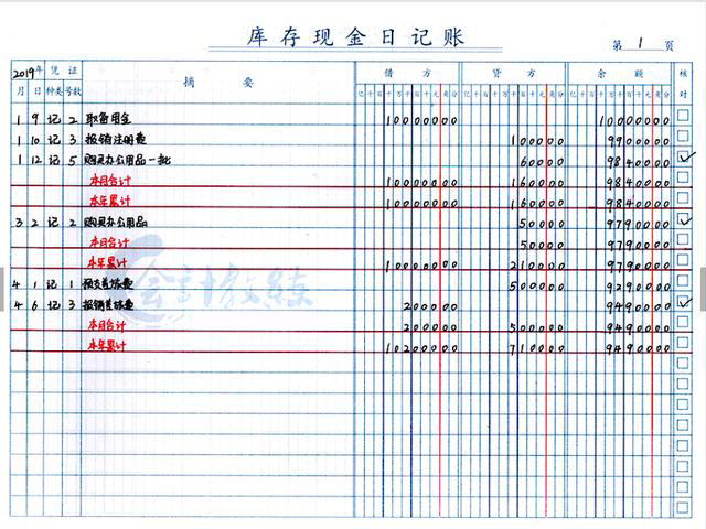 银行存款(库存现金)日记账,明细分类账的登记方法